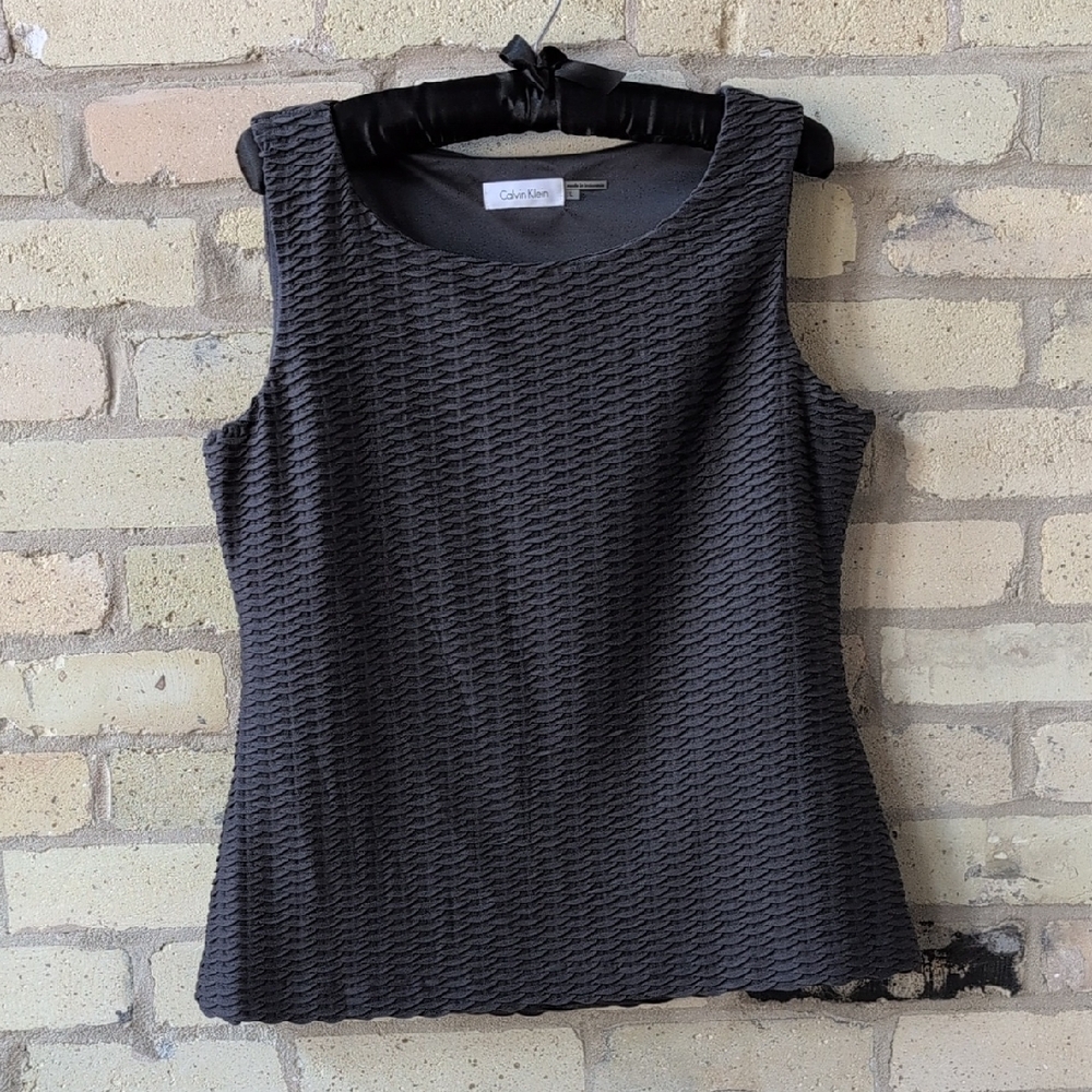 Calvin Klein Women's Gray Textured Top